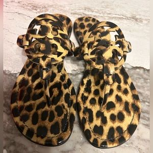 NEW Leopard Tory Burch Miller Sandals - Size 8.5